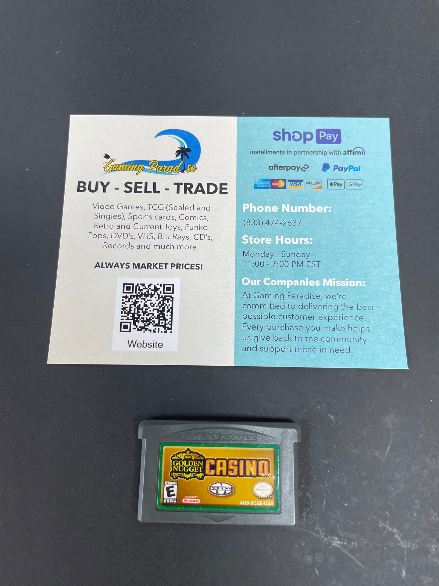 Golden Nugget Casino GameBoy Advance CL 01