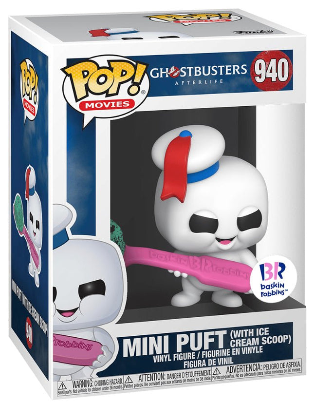 Ghostbusters Afterlife: Mini Puft (With Ice Cream Scoop) #940 (Baskin Robbins Exclusive) - In Box - Funko Pop