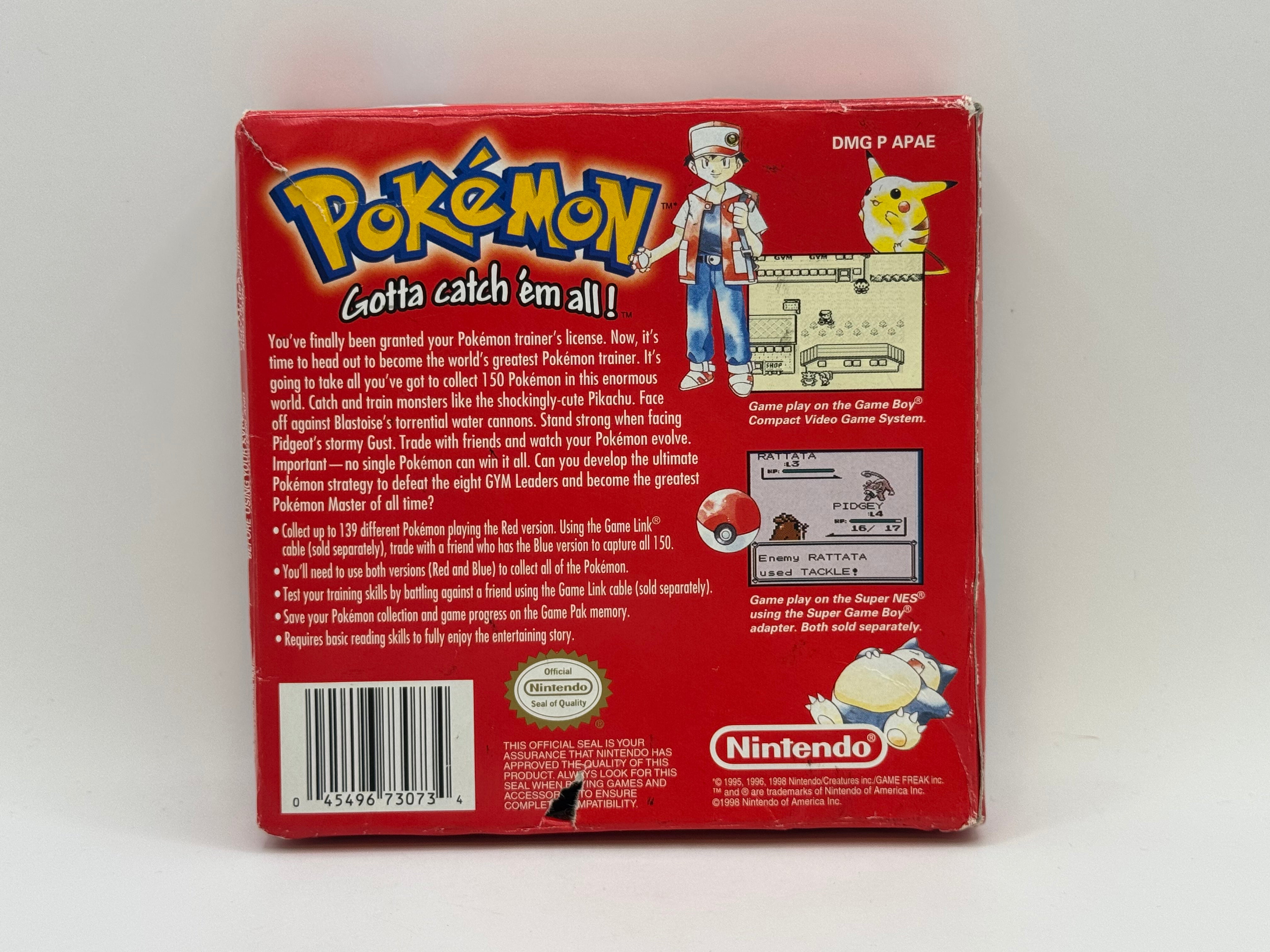 Pokemon Red CL01 (CIB) Game Boy
