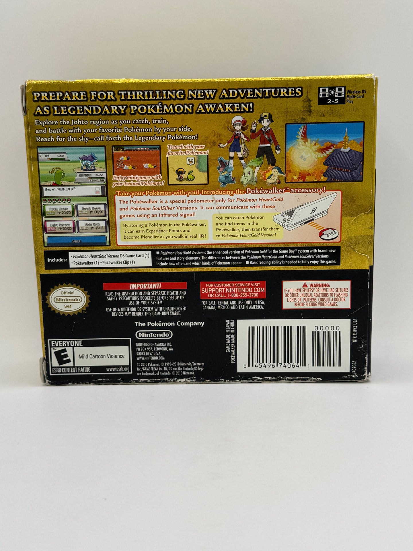 Pokemon HeartGold Version With Poke Walker CL01 (CIB) Nintendo DS