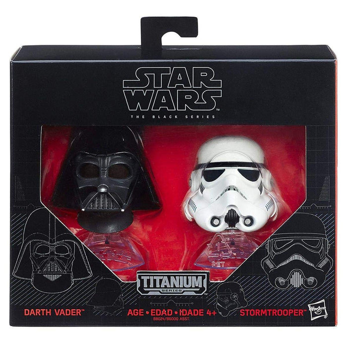 Star Wars Titanium The Black Series Helmets Darth Vader And Stormtrooper - New