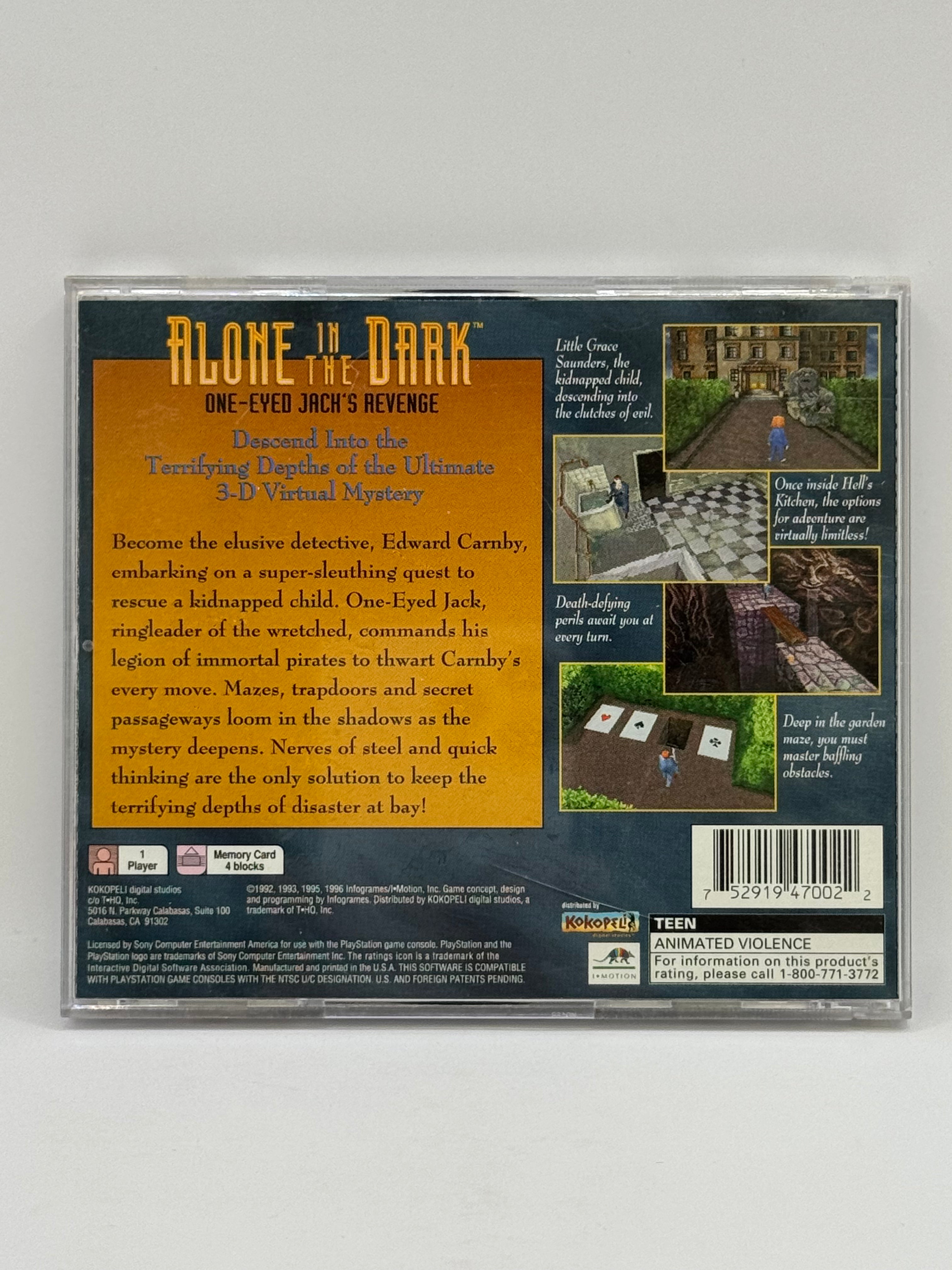 Alone In The Dark One Eyed Jack’s Revenge CL01 (CIB) PlayStation One