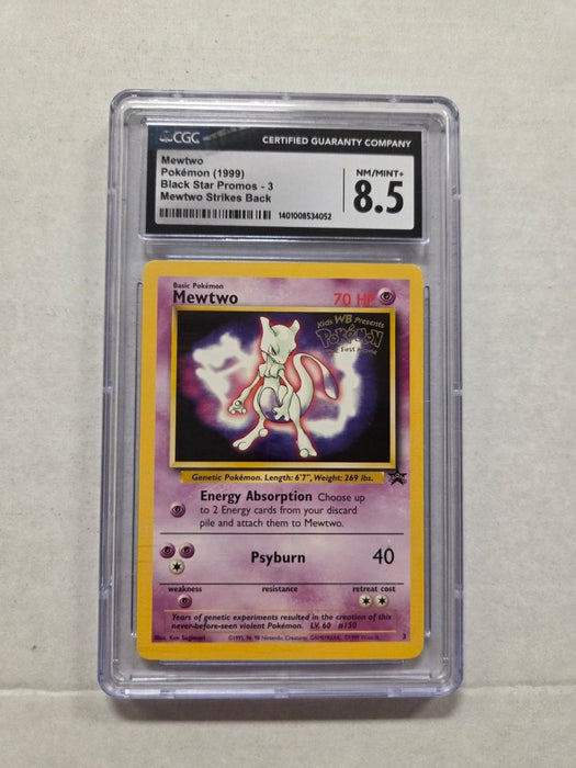 Mewtwo 3 - Black Star Promos - CGC Grade 8.5