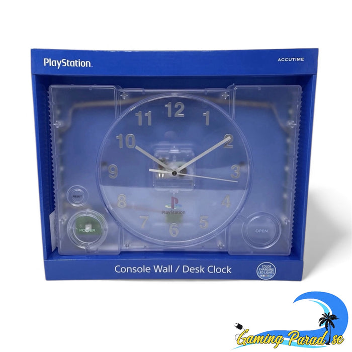 PlayStation PS1 Console Desktop or Wall Mount Clock With LED Light