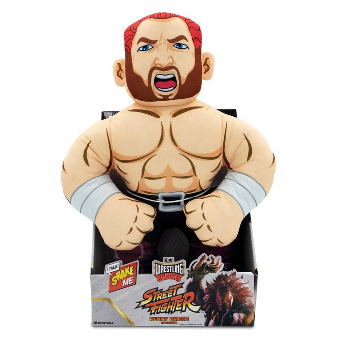 Jazwares Wrestling Buddies Street Fighter Kenny Omega (Akuma) 17" Talking Plush - New