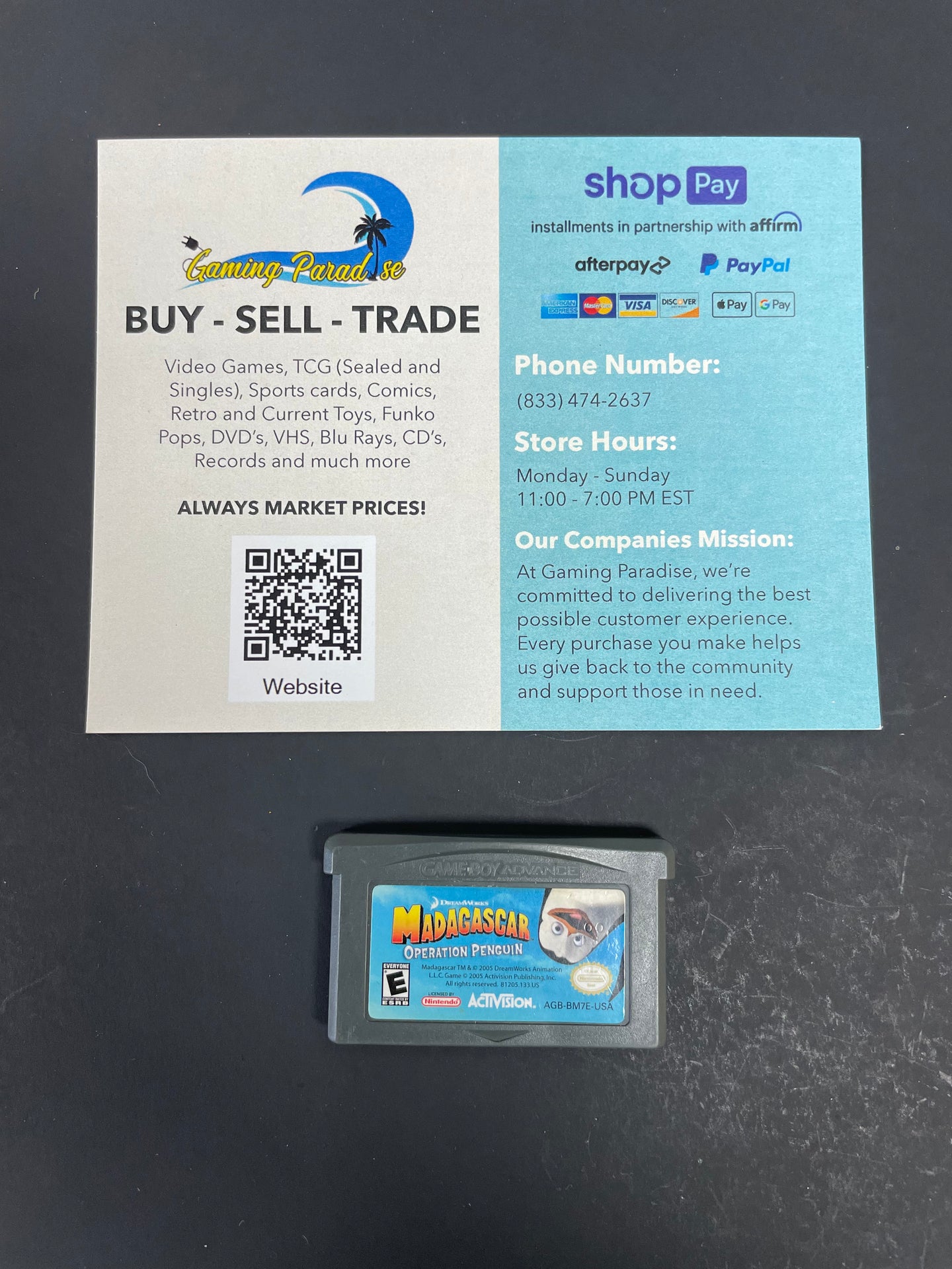 Madagascar Operation Penguin GameBoy Advance CL 01
