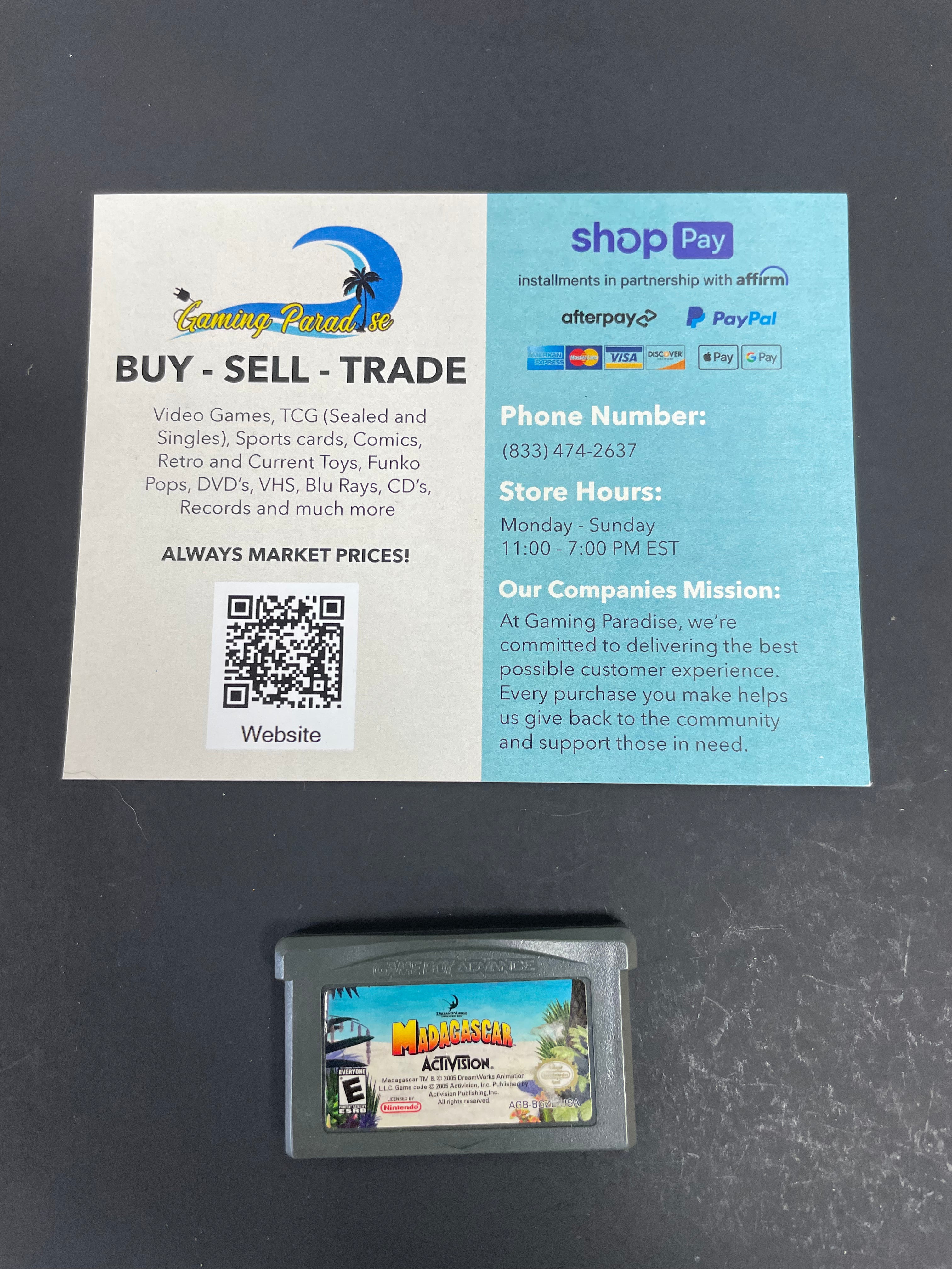 Madagascar GameBoy Advance CL 02