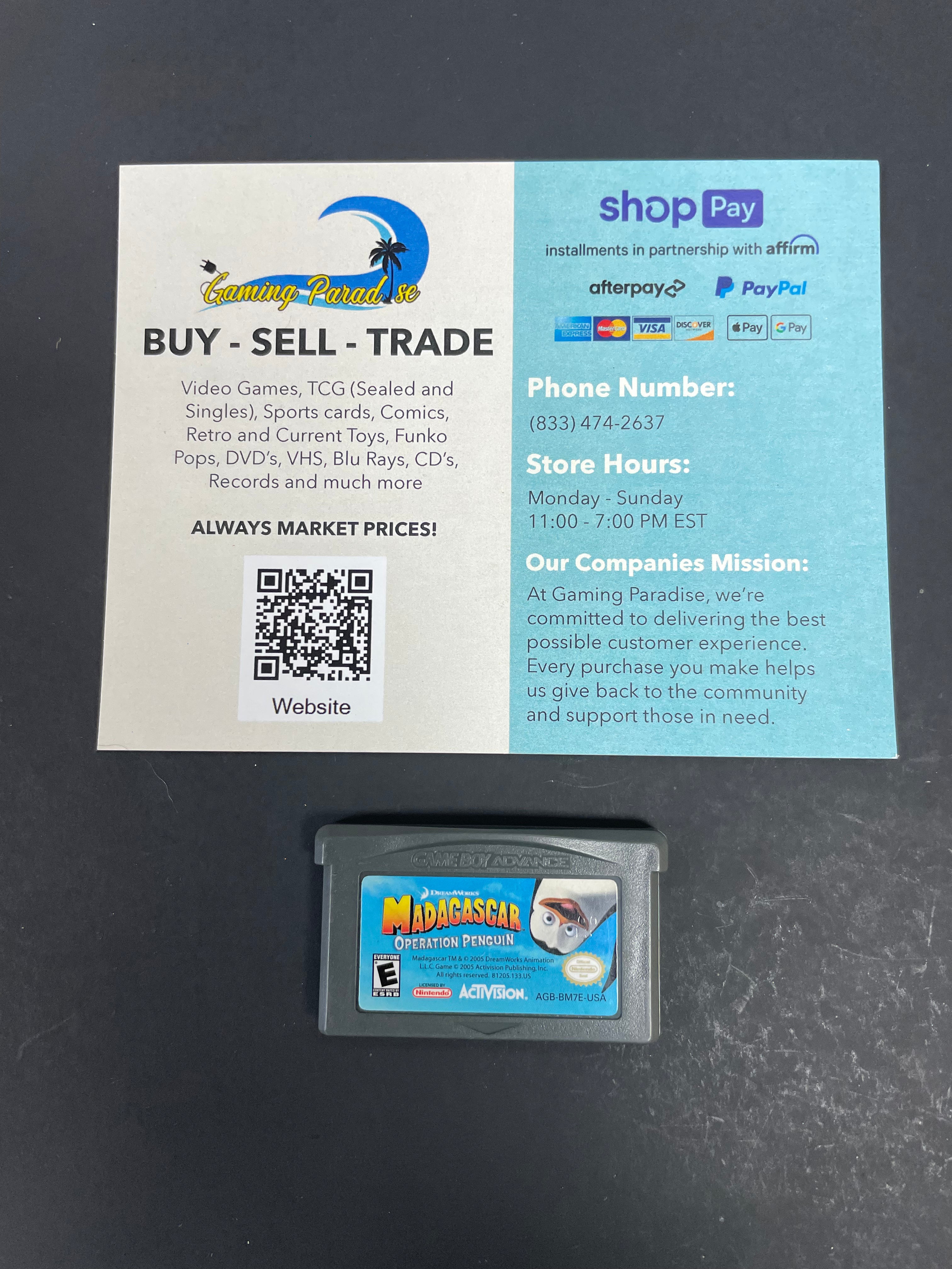 Madagascar Operation Penguin GameBoy Advance CL 03