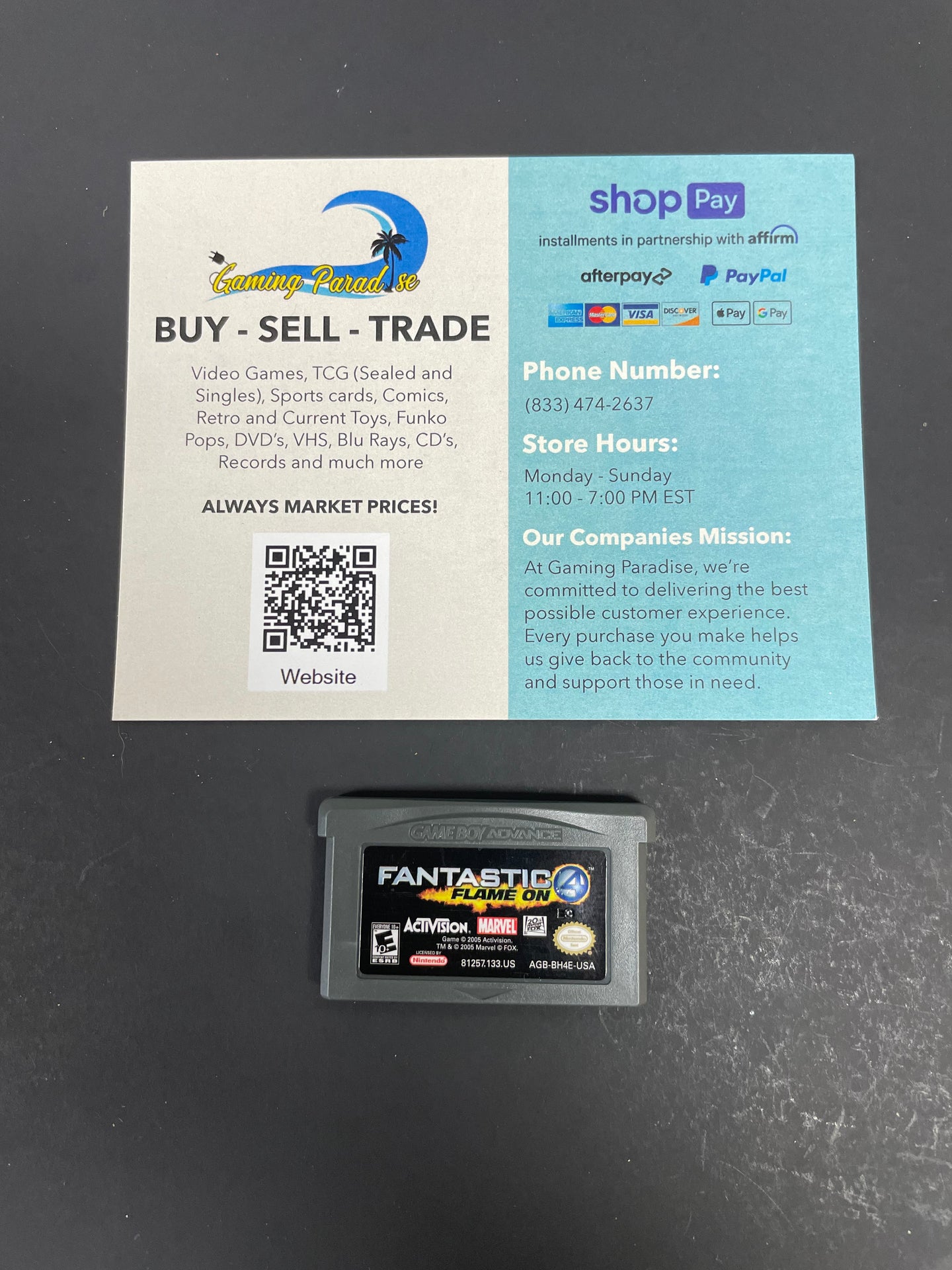 Fantastic 4: Flame On GameBoy Advance CL 02