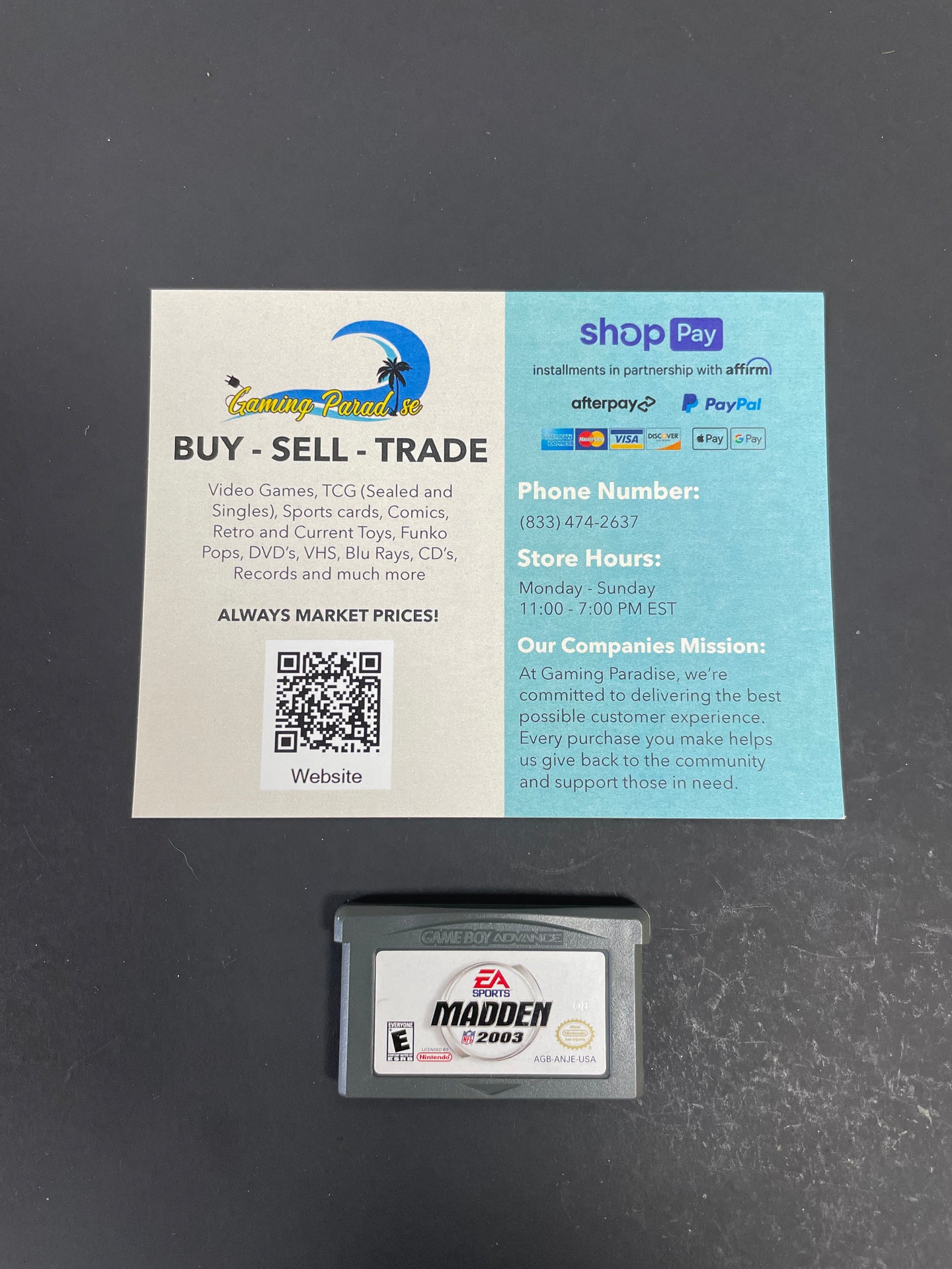 Madden 2003 GameBoy Advance CL 01