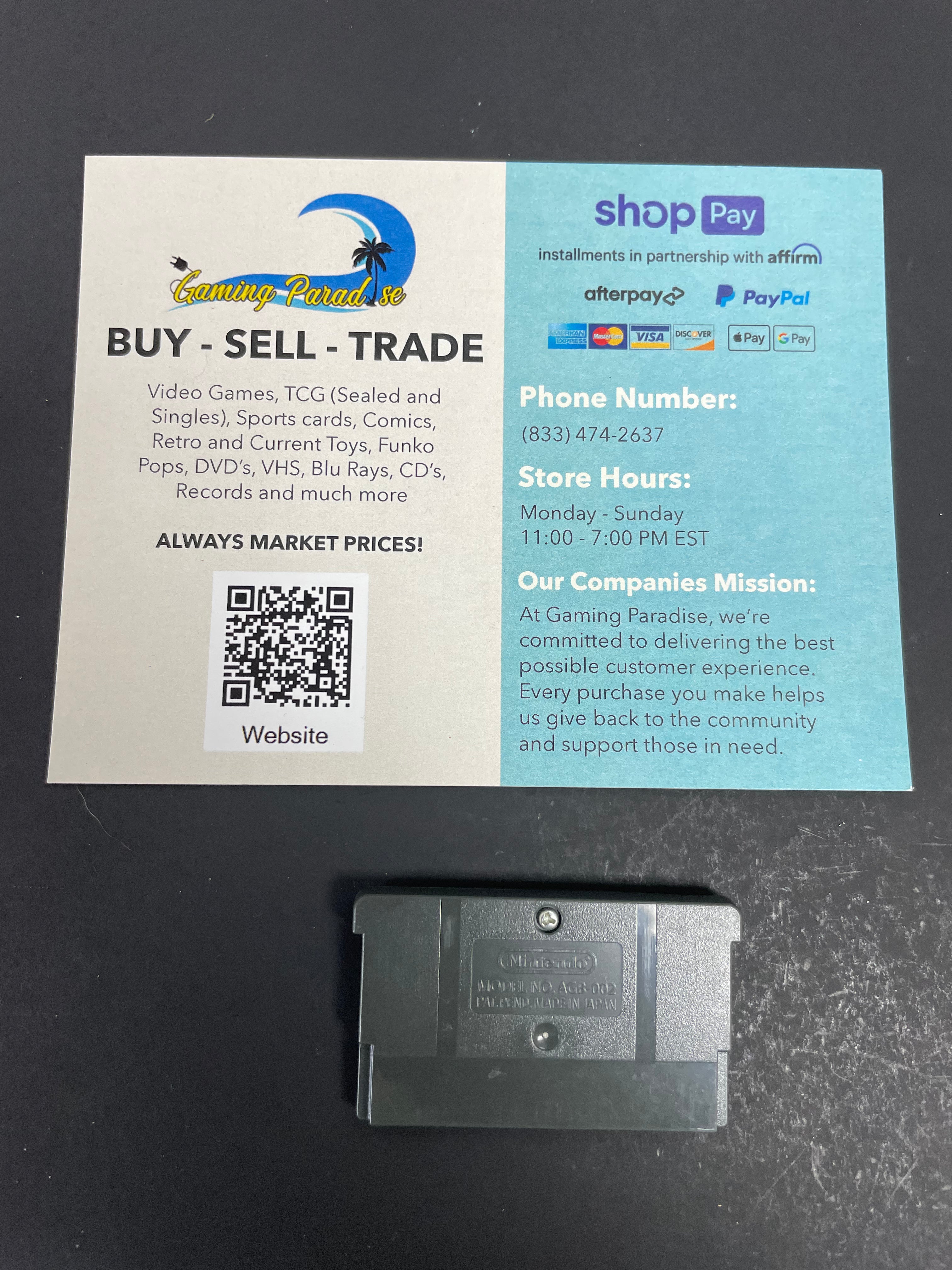 Texas Hold 'Em Poker GameBoy Advance CL 04