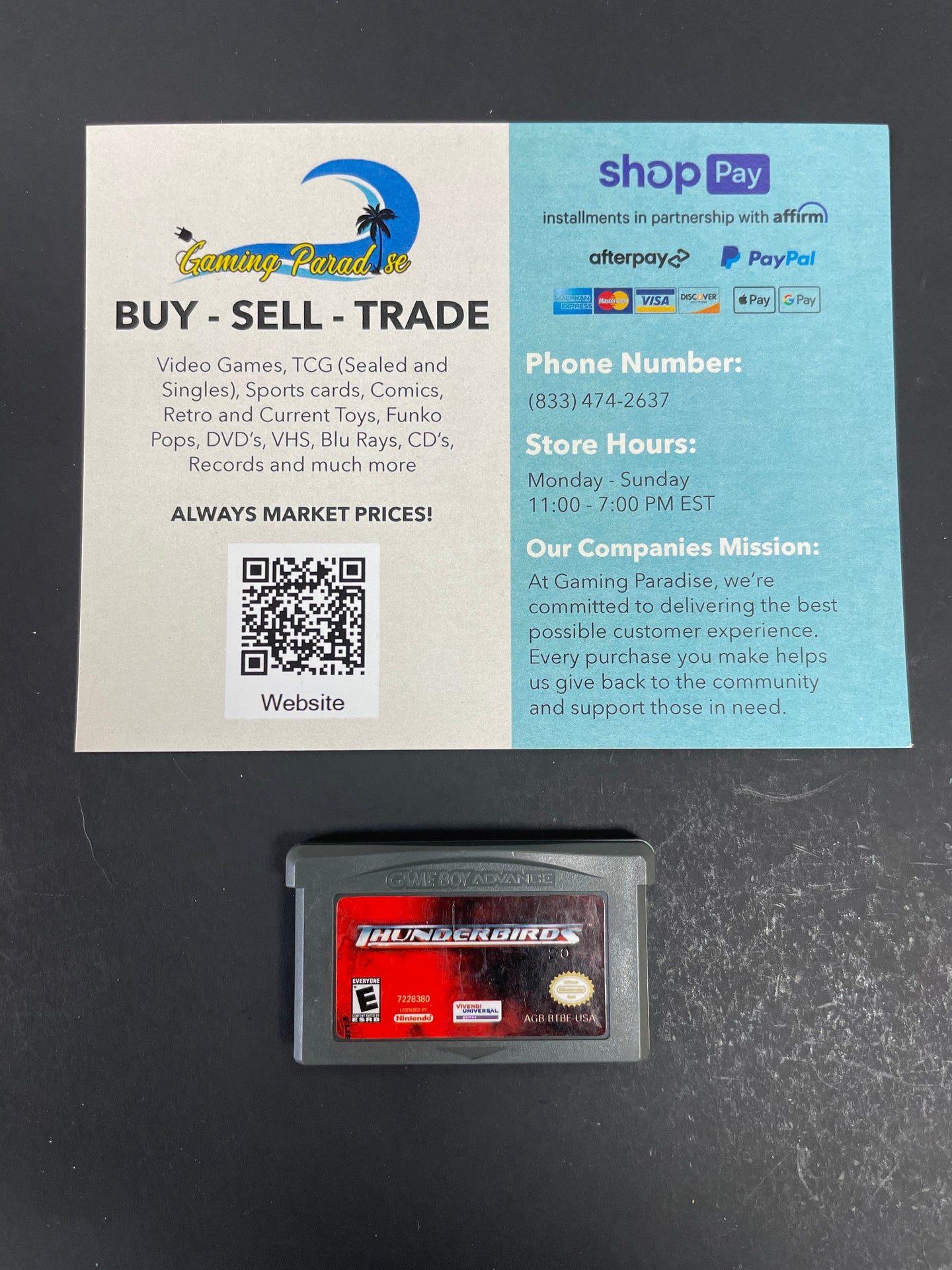 Thunderbirds GameBoy Advance CL 01