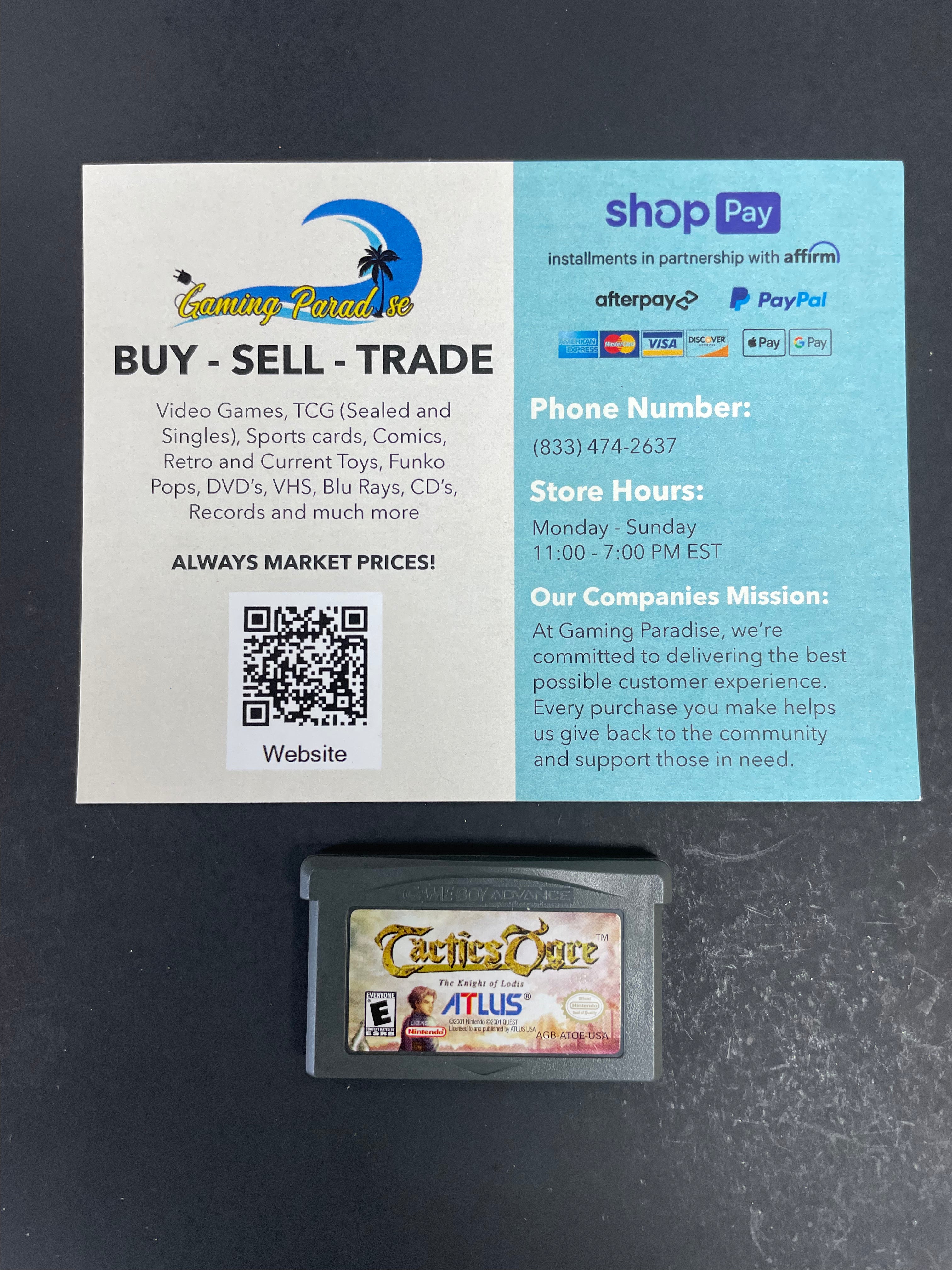 Tactics Ogre: The Knight of Lodis GameBoy Advance CL 02