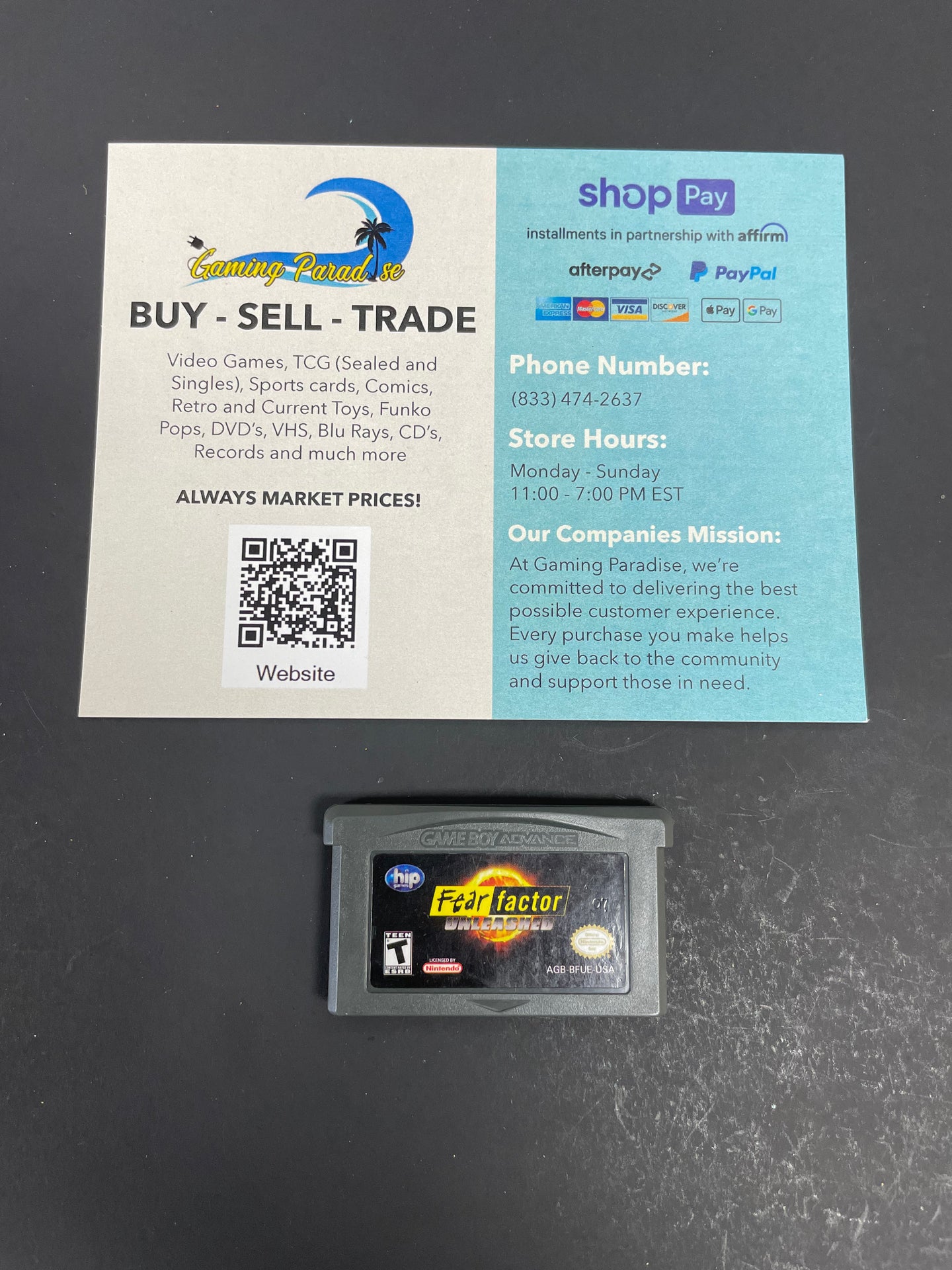 Fear Factor Unleashed GameBoy Advance CL 01