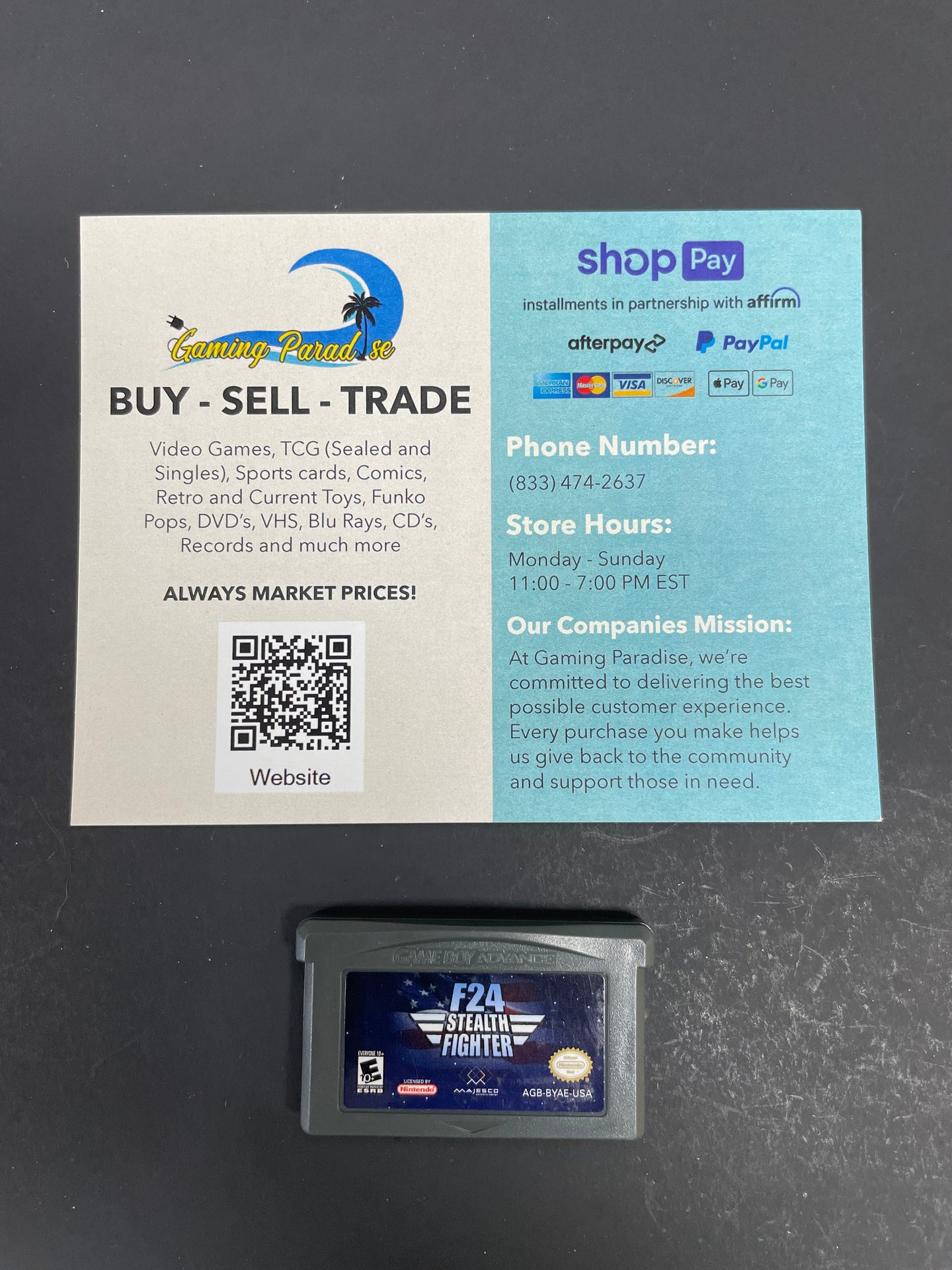 F24: Stealth Fighter GameBoy Advance CL 01