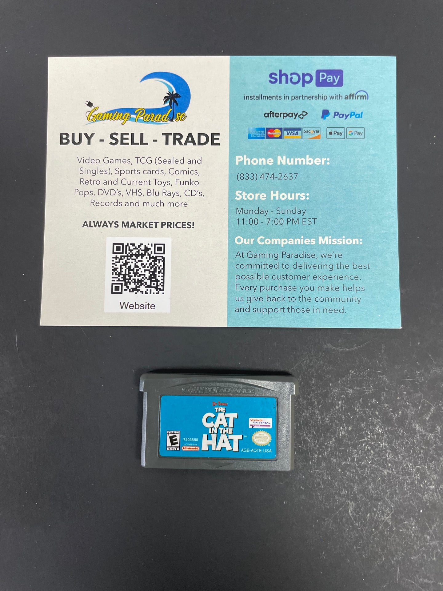 The Cat in the Hat GameBoy Advance CL 03