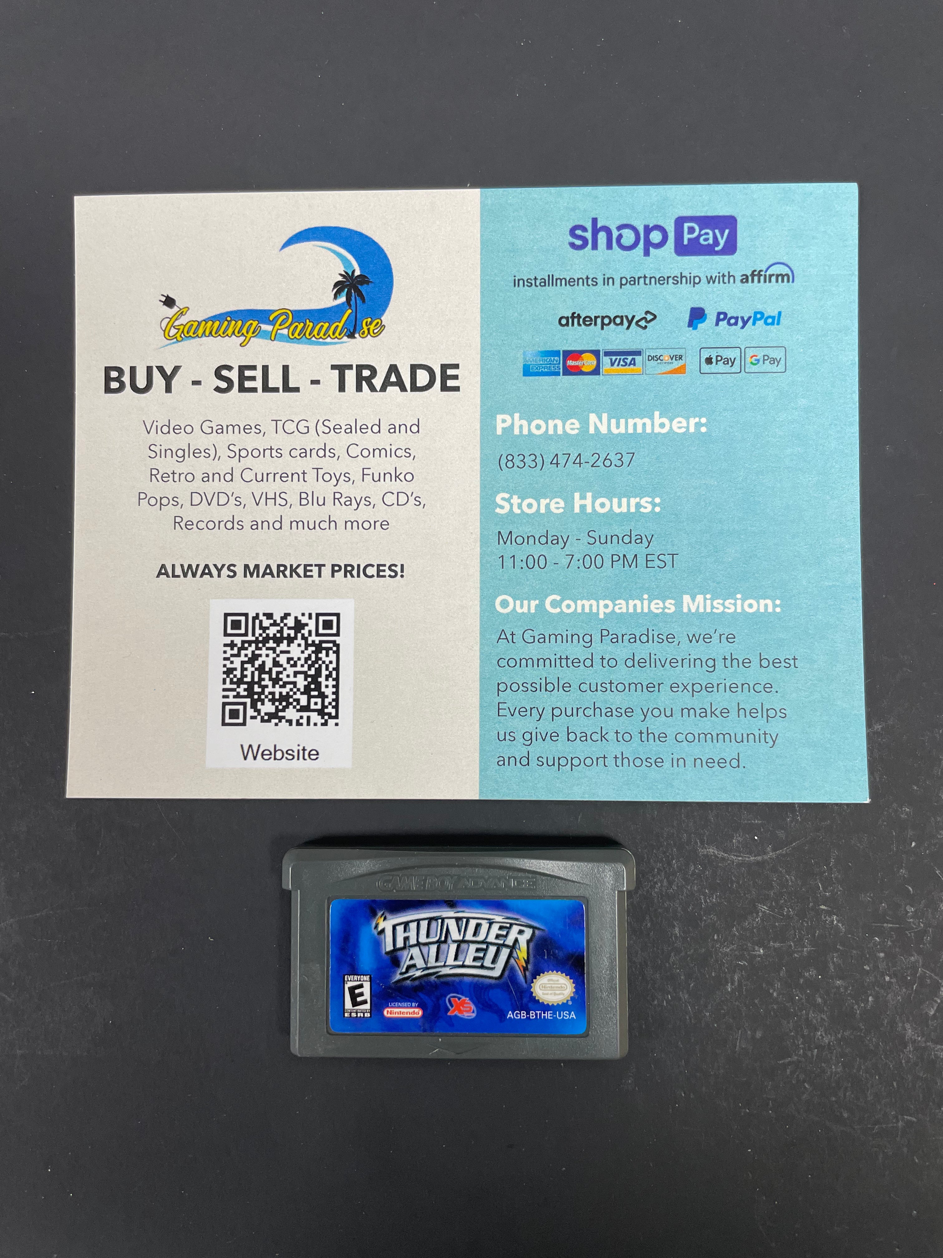 Thunder Alley GameBoy Advance CL 01