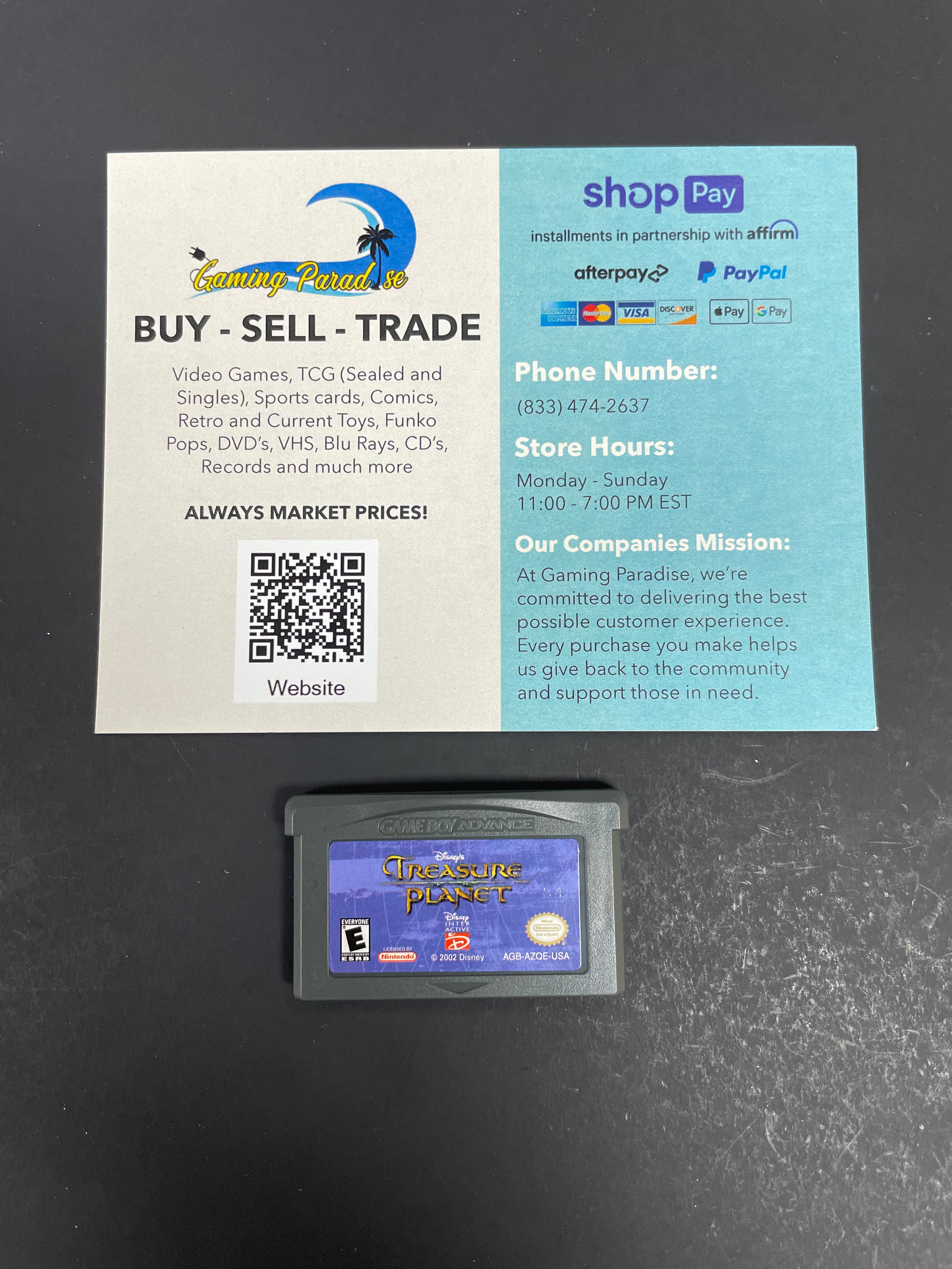 Treasure Planet GameBoy Advance CL 01