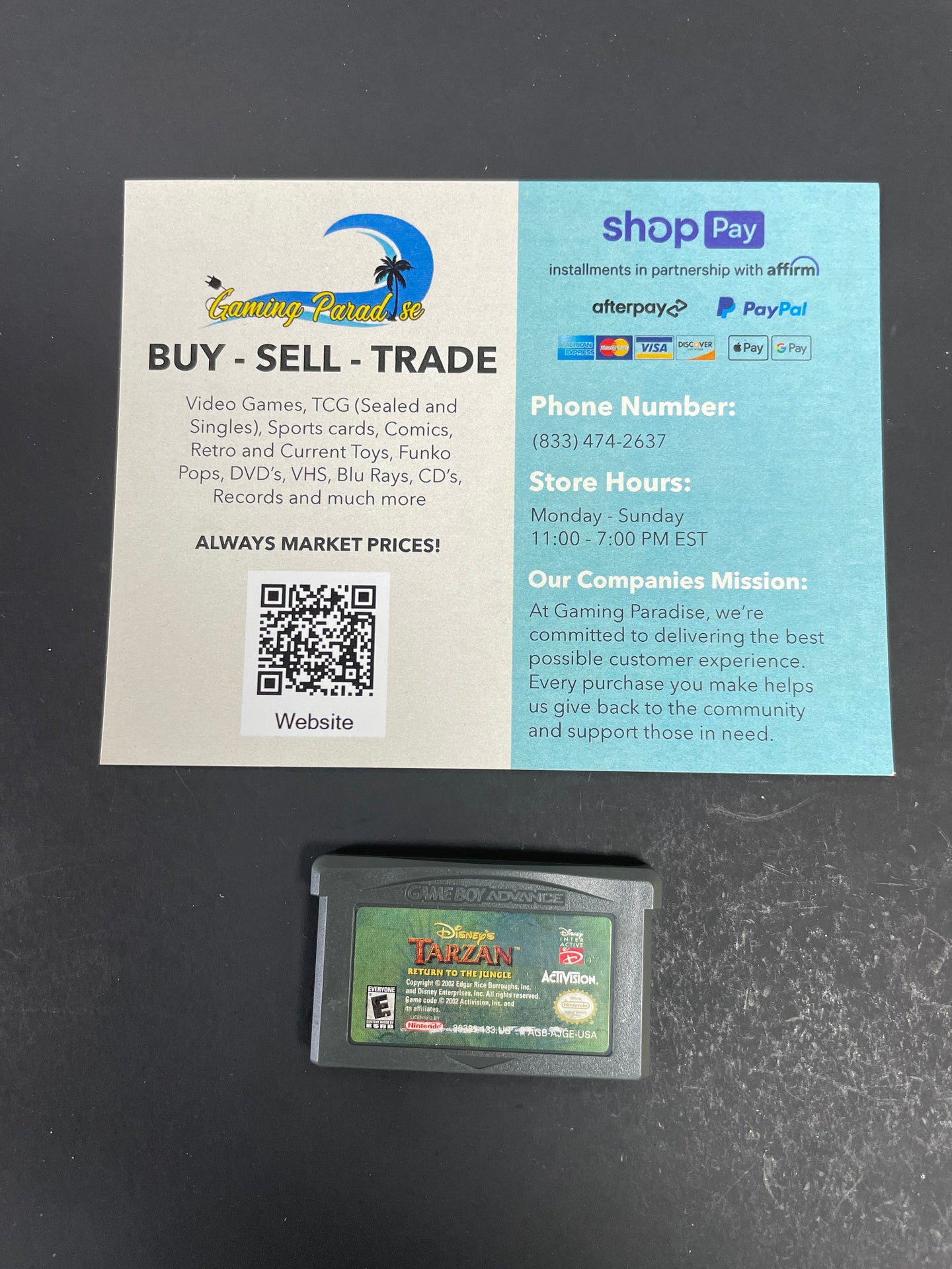 Tarzan Return To The Jungle GameBoy Advance CL 01