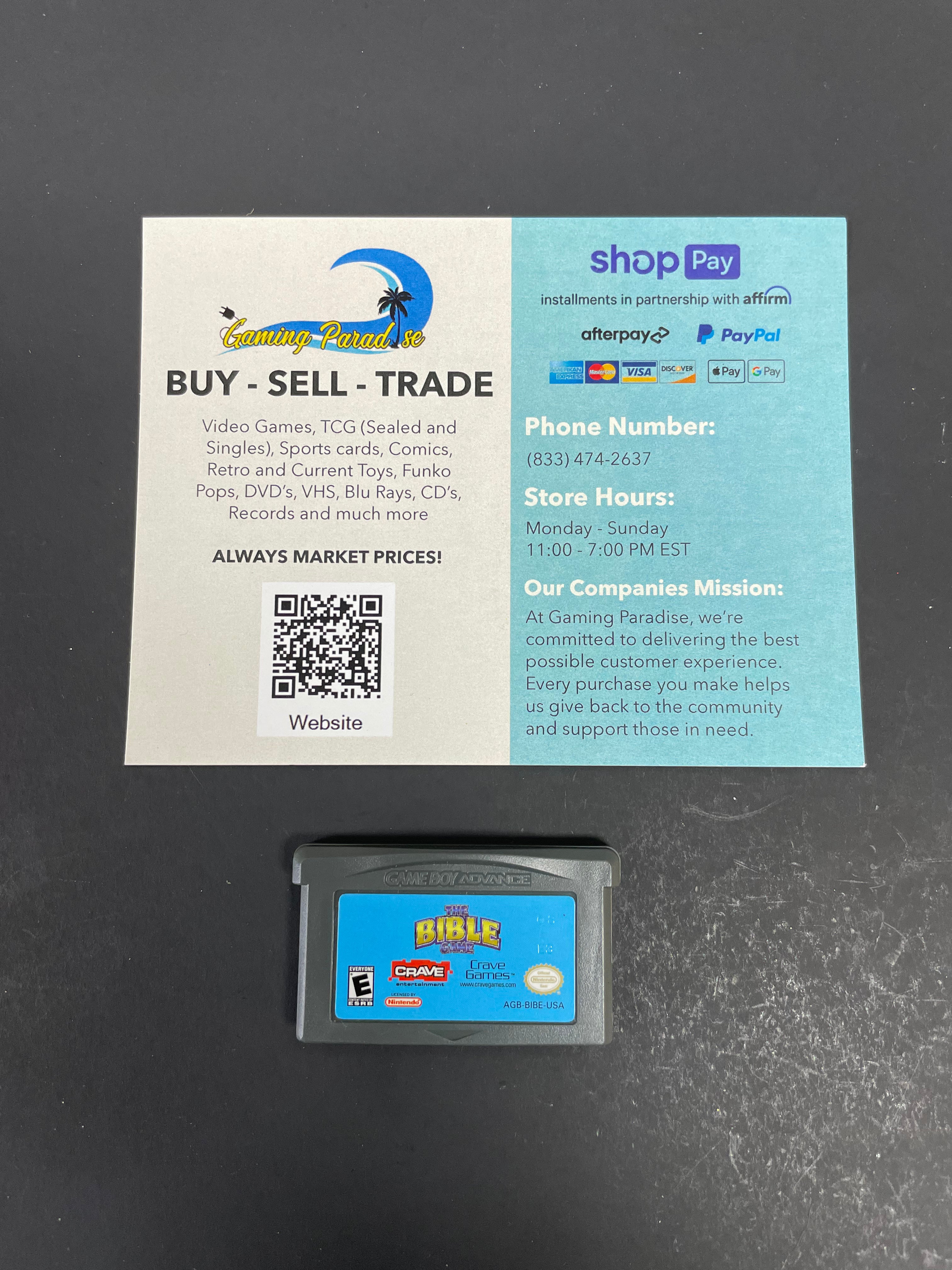 The Bible Game GameBoy Advance CL 01