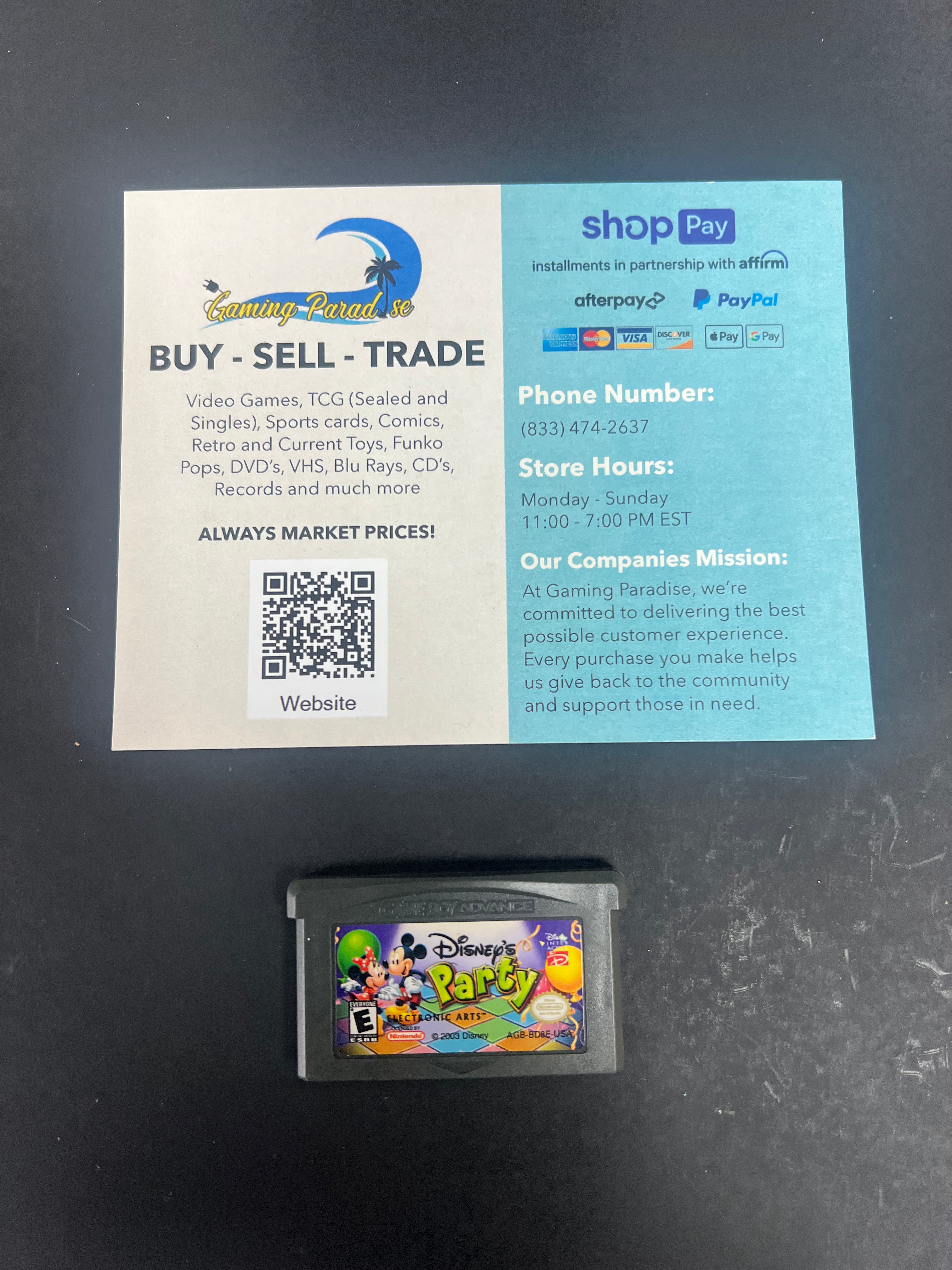 Disney Party GameBoy Advance CL 01