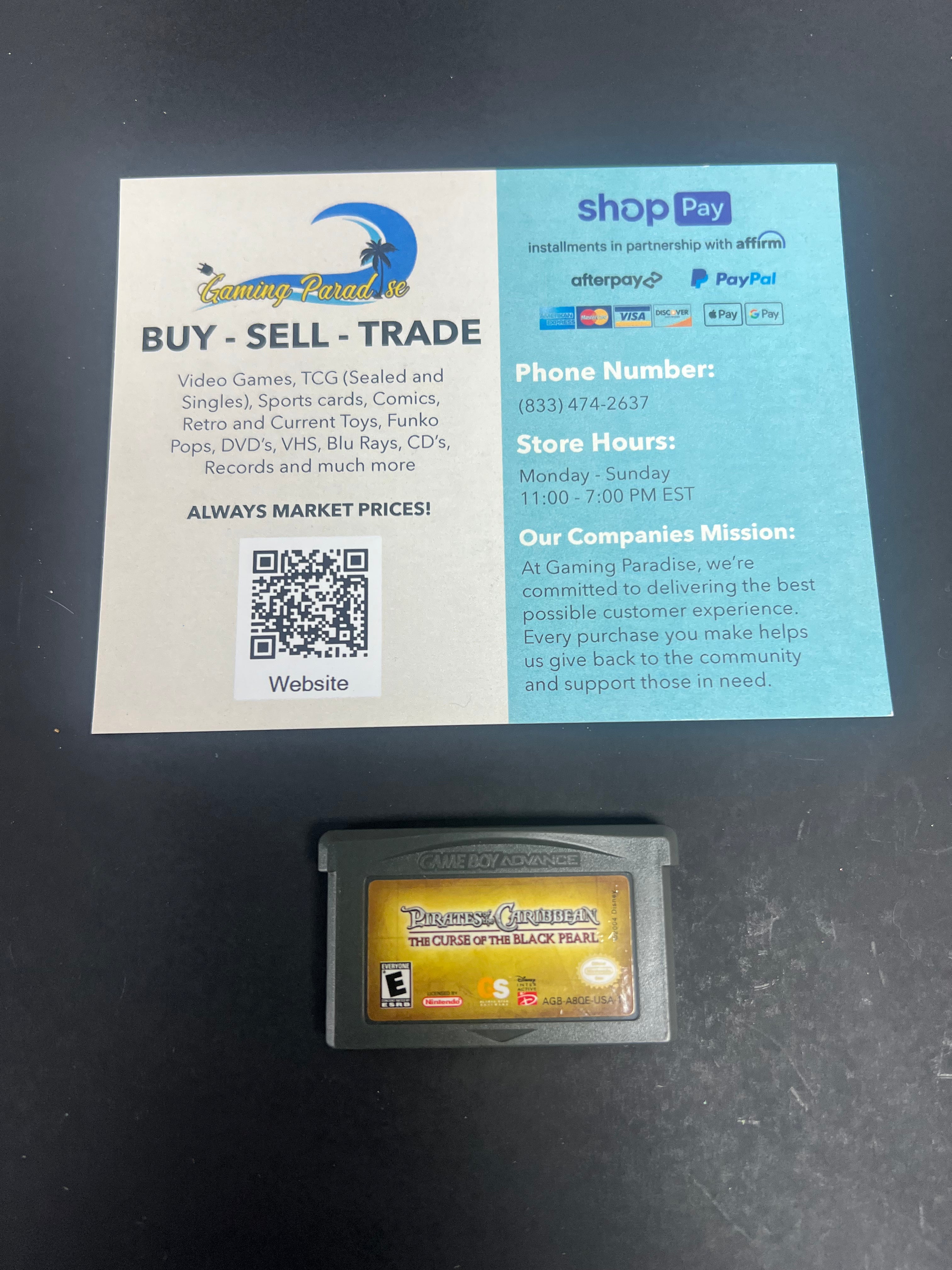 Pirates of the Caribbean GameBoy Advance CL 01