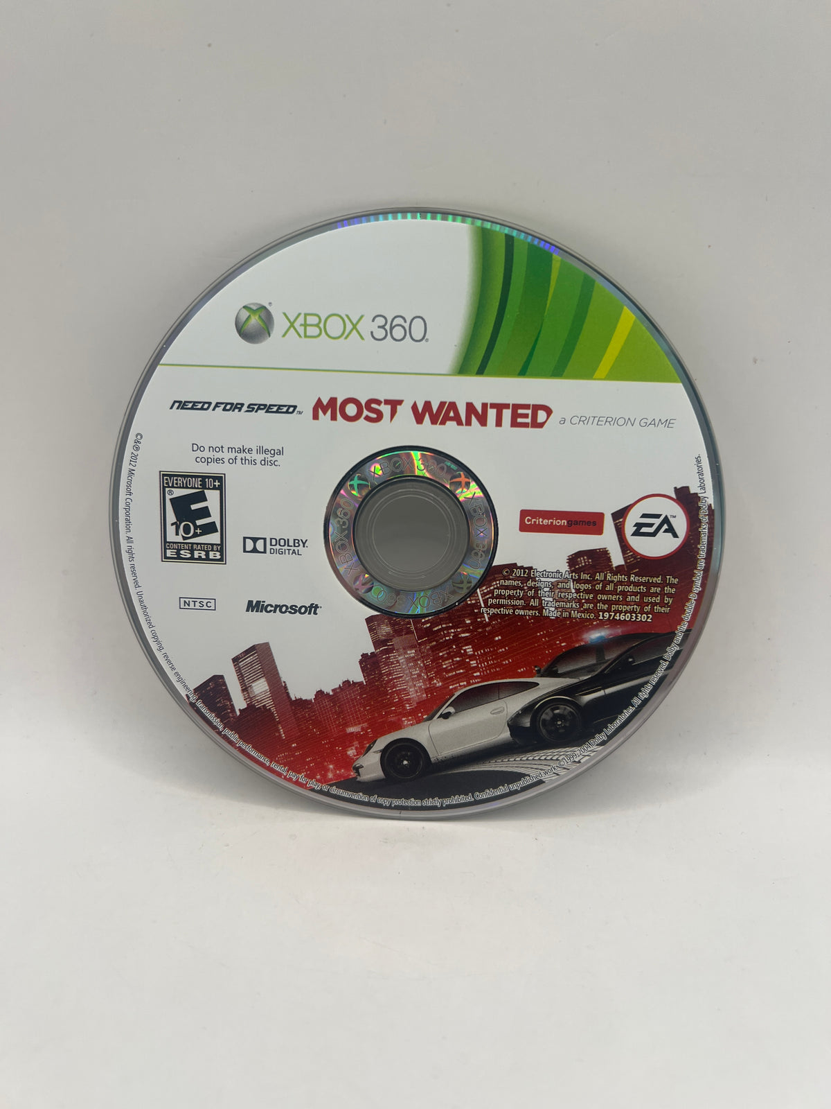 Need for Speed Most Wanted [2012] CL01 (Disc Only) Xbox 360