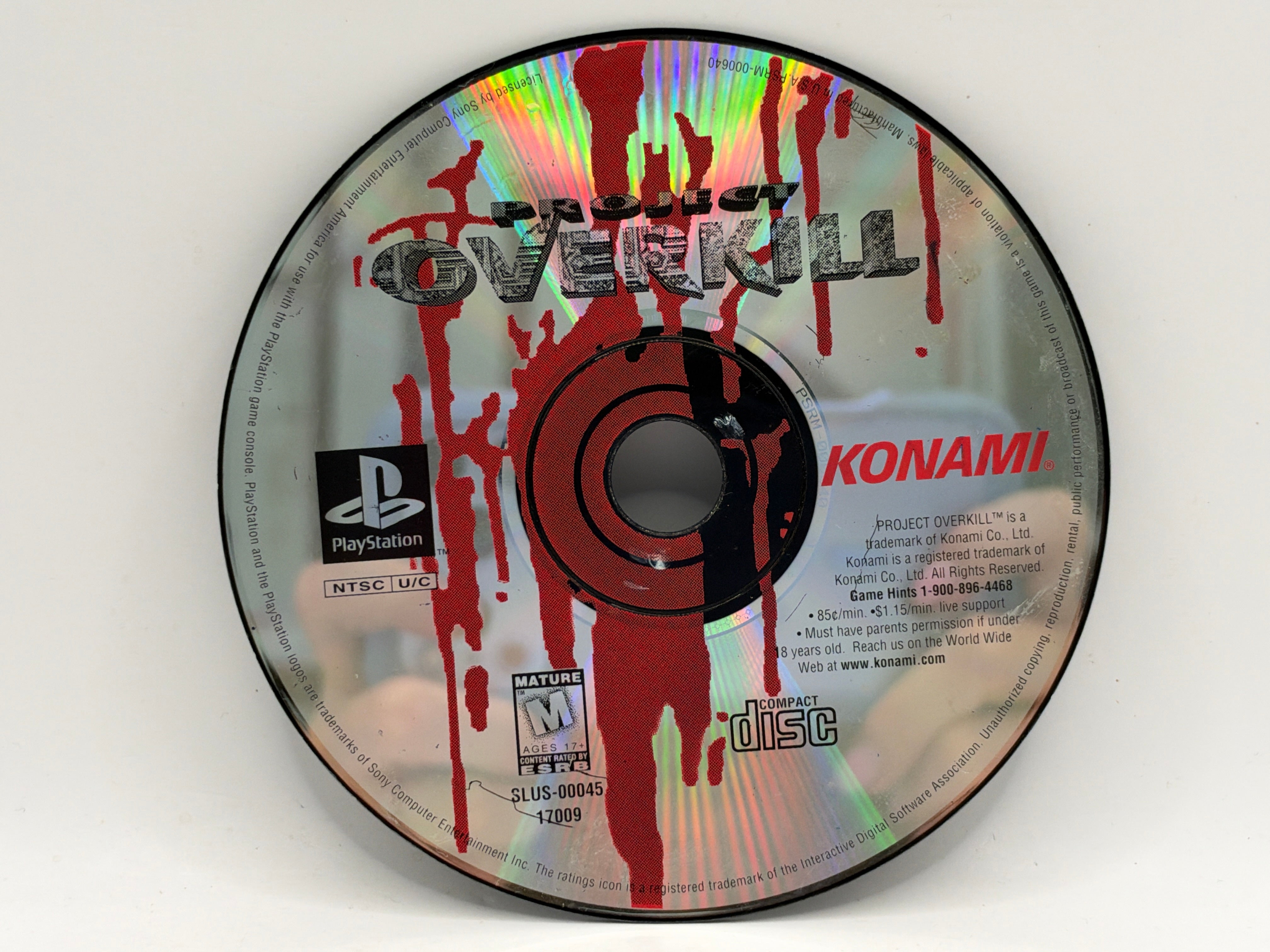 Project Overkill CL01 (Disc Only) Playstation One