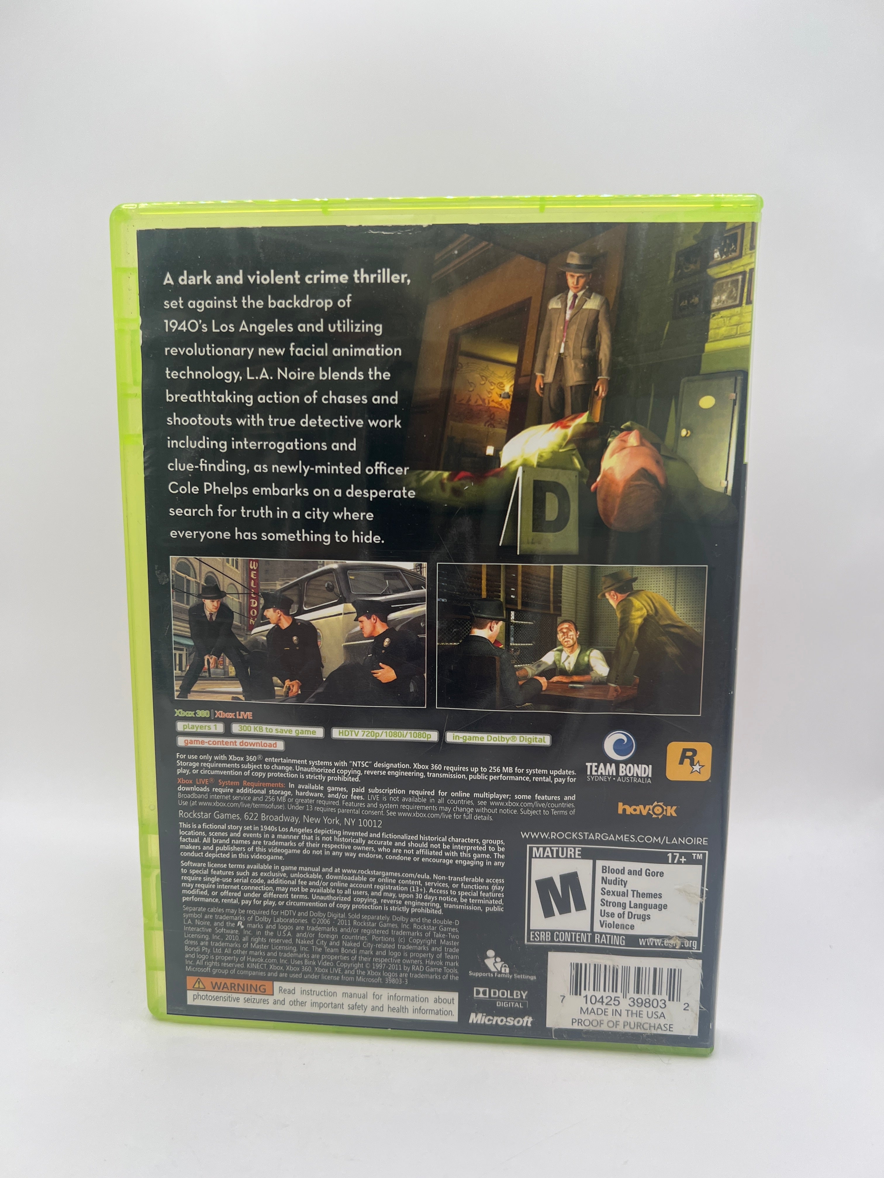 L.A. Noire CL06 (CIB) Xbox 360